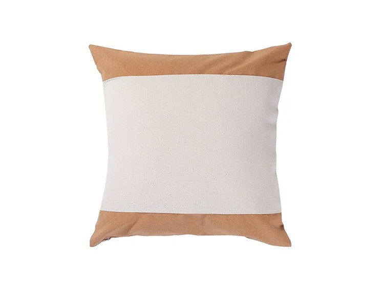 Μαξιλάρι λινό με διακόσμηση φελλού 40x40 cm